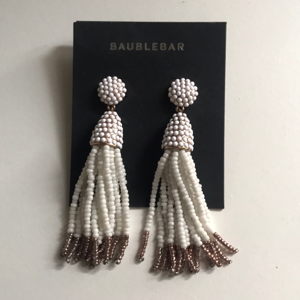 BaubleBar beaded tassel earrings